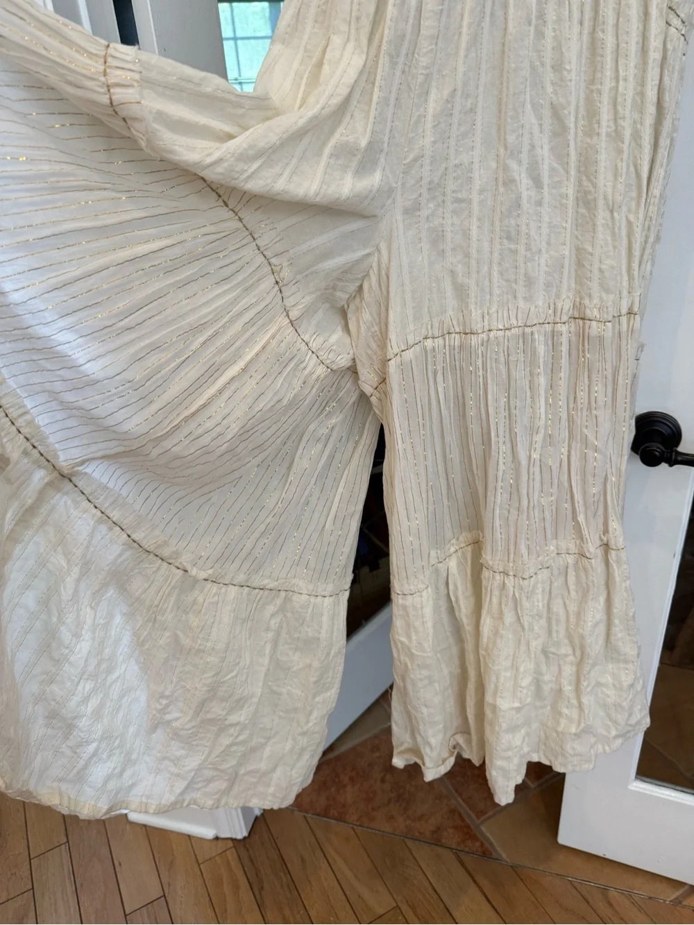 Free People Women’s Cream Tiered jumpsuit -